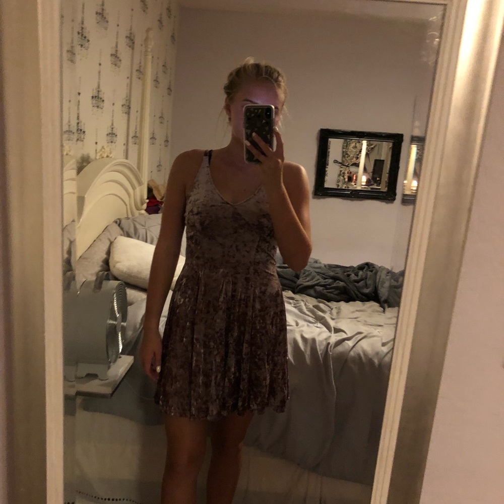 American eagle outfitters | purple velvet dress
